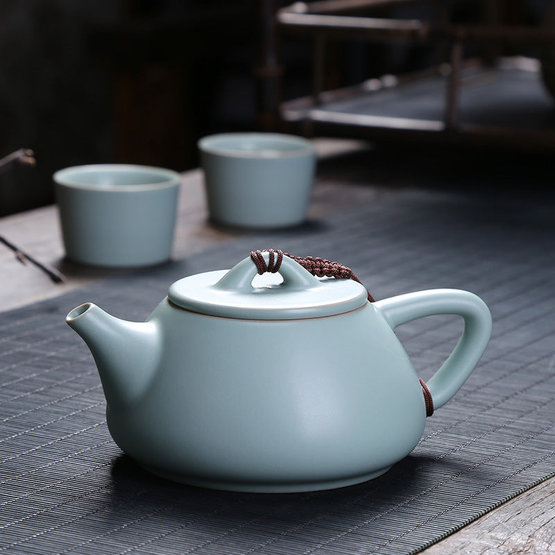 Handcrafted Ru Kiln Teapot Collection - Enhance Tea Experience with Elegant Designs