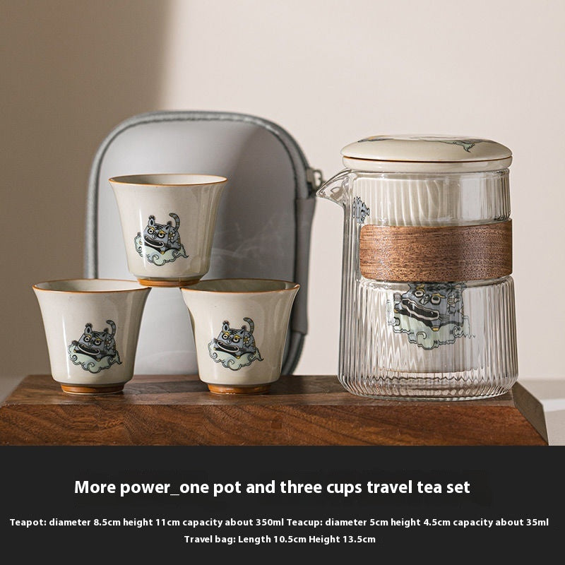 Portable elegance: travel tea set