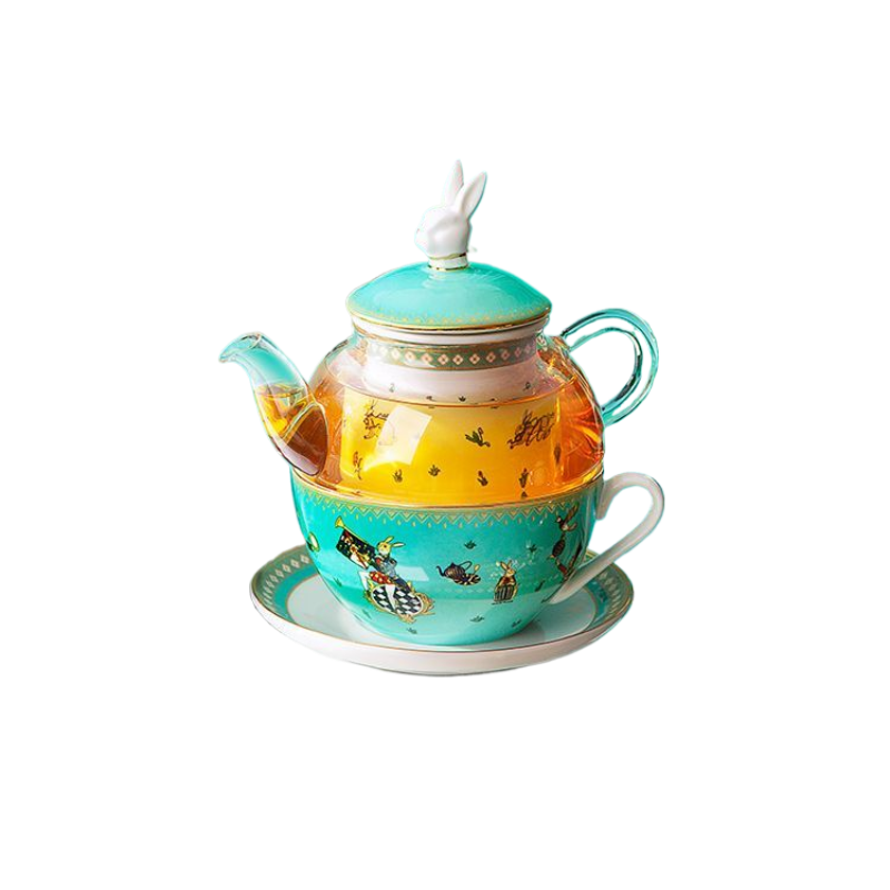 Blanbunny King’s Garden Mini Teapot Set - Elegant 18th-Century Tea Experience