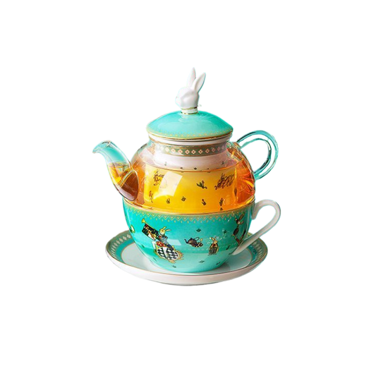 Blanbunny King’s Garden Mini Teapot Set - Elegant 18th-Century Tea Experience