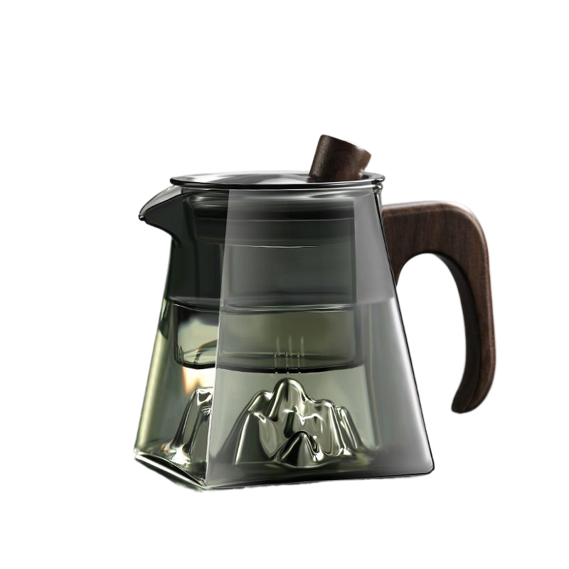 HEISOU Glass Gongfu Tea Pot: Elegant Handcrafted High Borosilicate Teapot