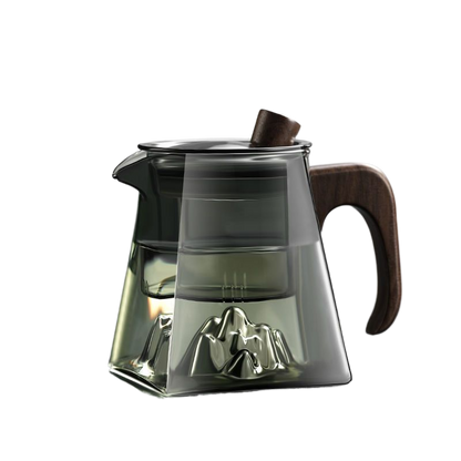 HEISOU Glass Gongfu Tea Pot: Elegant Handcrafted High Borosilicate Teapot