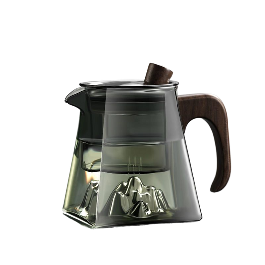 HEISOU Glass Gongfu Tea Pot: Elegant Handcrafted High Borosilicate Teapot