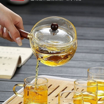 Rotating Tea Set  Borosilicate Glass