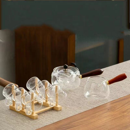 Rotating Tea Set  Borosilicate Glass