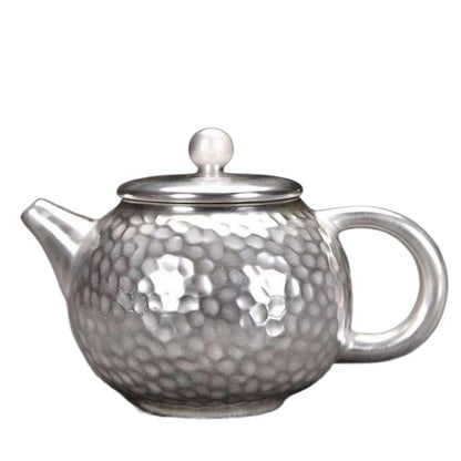 Luxury Electroplated Silver Teapot Set - Premium Ceramic Craftsmanship