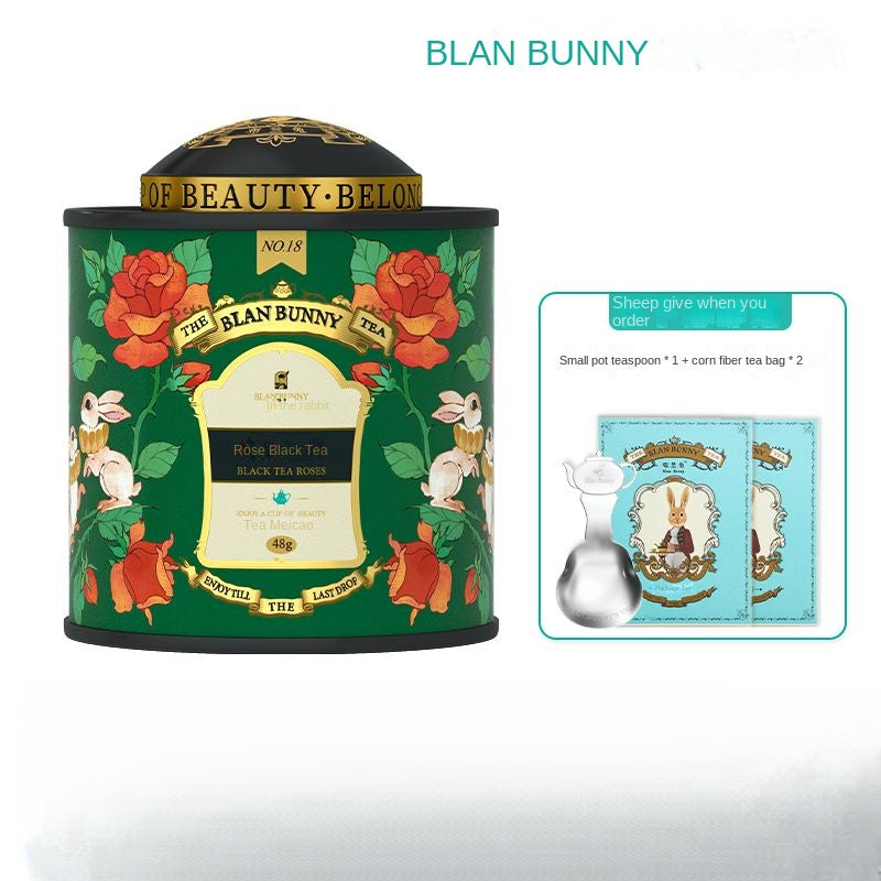 Blanbunny Earl Grey Tea - Premium Black Tea with Natural Bergamot, Elegant Tin