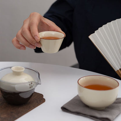 Portable Ceramic Travel Tea Set - Elegant, Durable, and Convenient