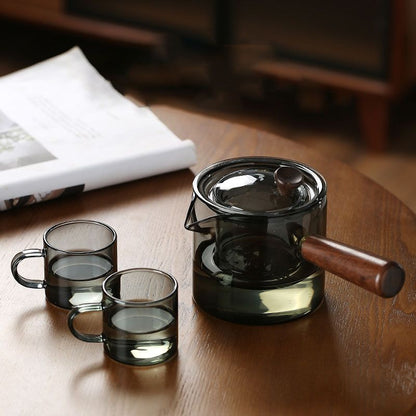 Elegant youkoda glass tea kettle set-superior heat resistance & Filtration