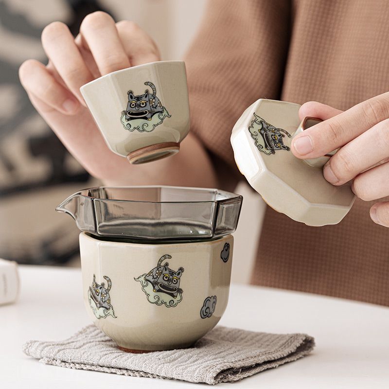 Portable elegance: travel tea set