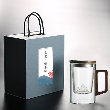 High Borosilicate Glass Japanese Tea Infuser Cup - Handcrafted Elegance