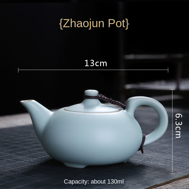 Handcrafted Ru Kiln Teapot Collection - Enhance Tea Experience with Elegant Designs