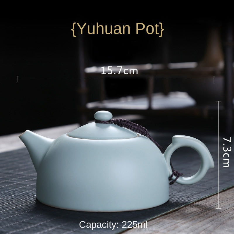 Handcrafted Ru Kiln Teapot Collection - Enhance Tea Experience with Elegant Designs