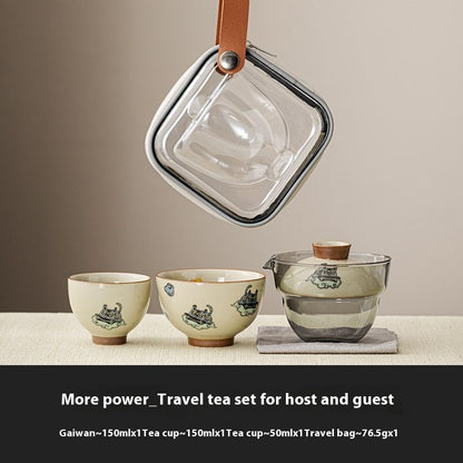 Portable elegance: travel tea set