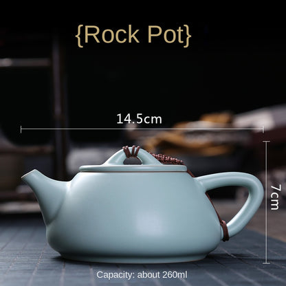 Handcrafted Ru Kiln Teapot Collection - Enhance Tea Experience with Elegant Designs