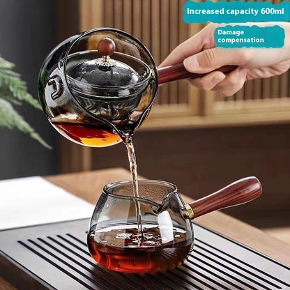 Rotating Tea Set  Borosilicate Glass