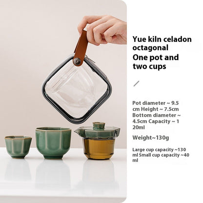 Portable elegance: travel tea set