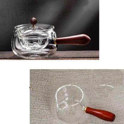 Rotating Tea Set  Borosilicate Glass