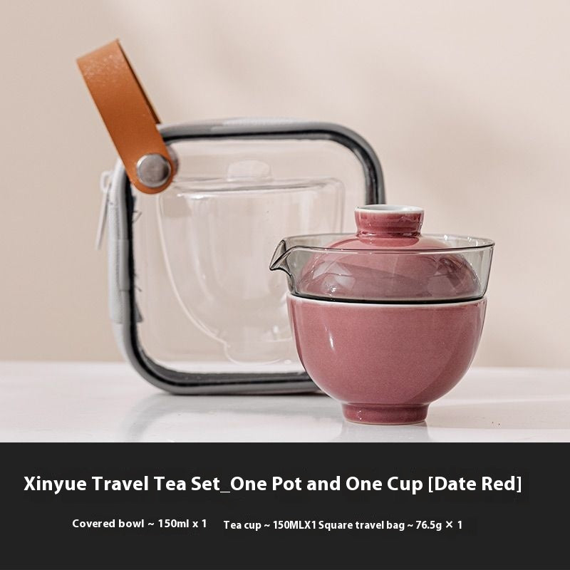 Portable elegance: travel tea set