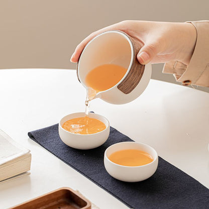 Portable Ceramic Travel Tea Set - Compact, Elegant & Perfect for Tea Lovers