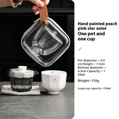 Portable elegance: travel tea set