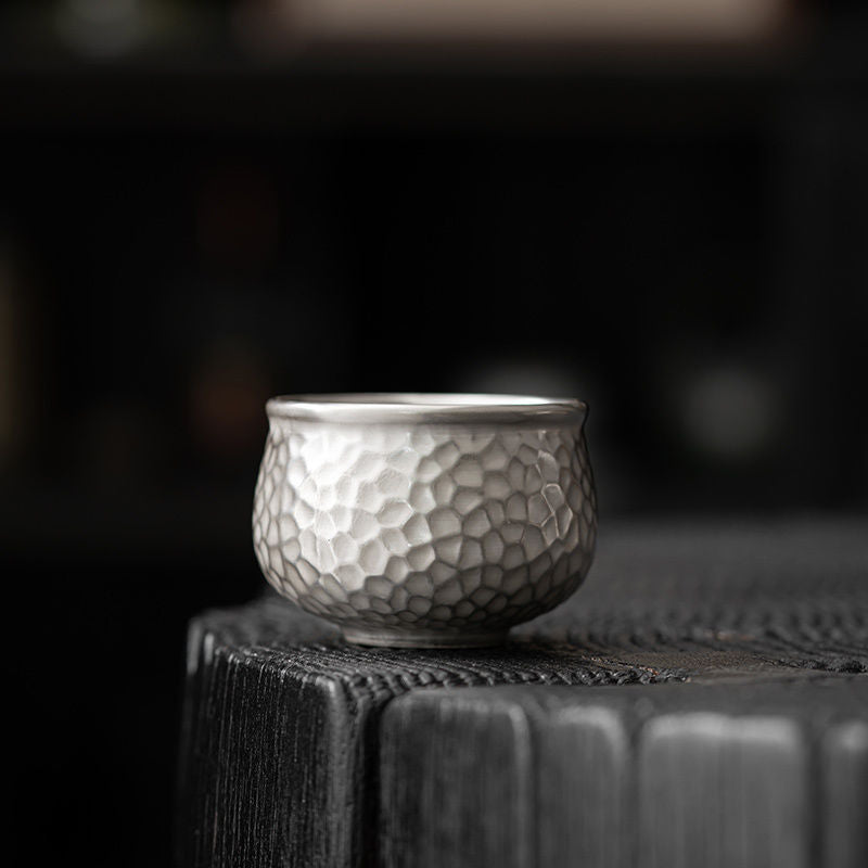 Luxury Porcelain Gilded Silver Tea Cup - Handcrafted Elegance, Enhanced Flavor