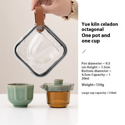 Portable elegance: travel tea set