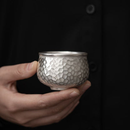 Luxury Porcelain Gilded Silver Tea Cup - Handcrafted Elegance, Enhanced Flavor