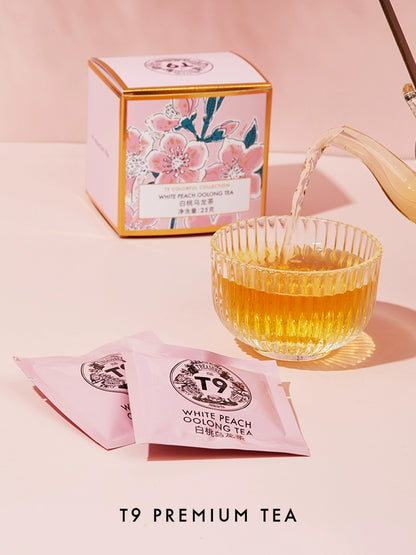 T9 Premium White Peach Oolong Tea Bags – Elegant and Refreshing