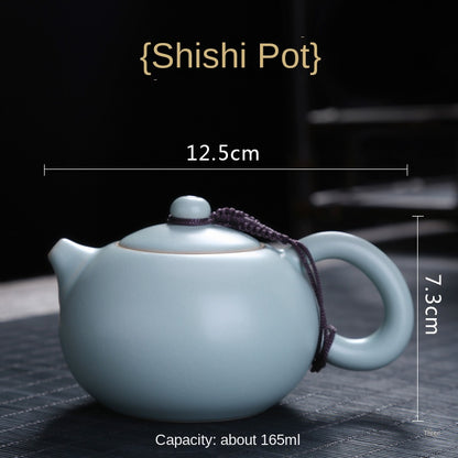 Handcrafted Ru Kiln Teapot Collection - Enhance Tea Experience with Elegant Designs