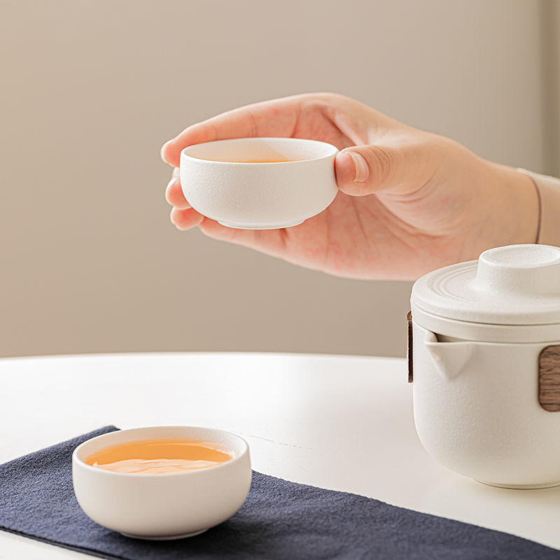 Portable Ceramic Travel Tea Set - Compact, Elegant & Perfect for Tea Lovers