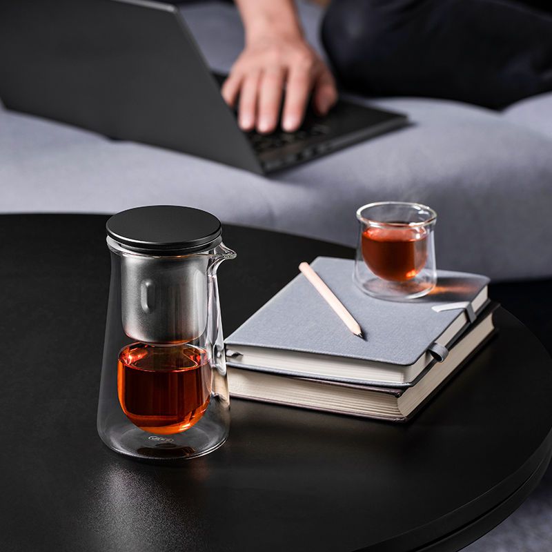 Effortless Tea Brewing with Yumsir Magnetic Glass Teapot Set - Easy Clean & Heat Protection