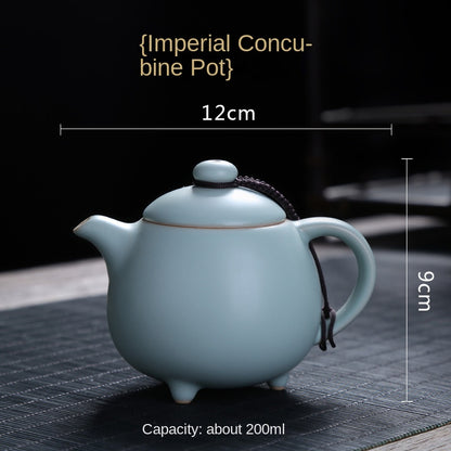 Handcrafted Ru Kiln Teapot Collection - Enhance Tea Experience with Elegant Designs