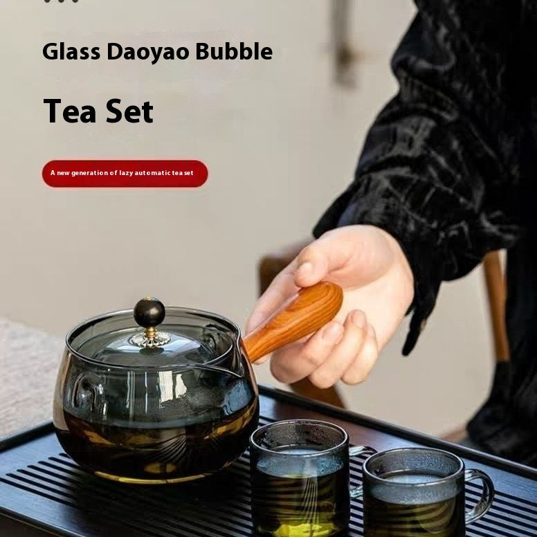 Rotating Tea Set  Borosilicate Glass