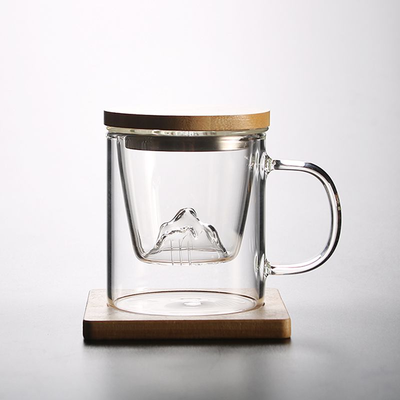 High Borosilicate Glass Japanese Tea Infuser Cup - Handcrafted Elegance