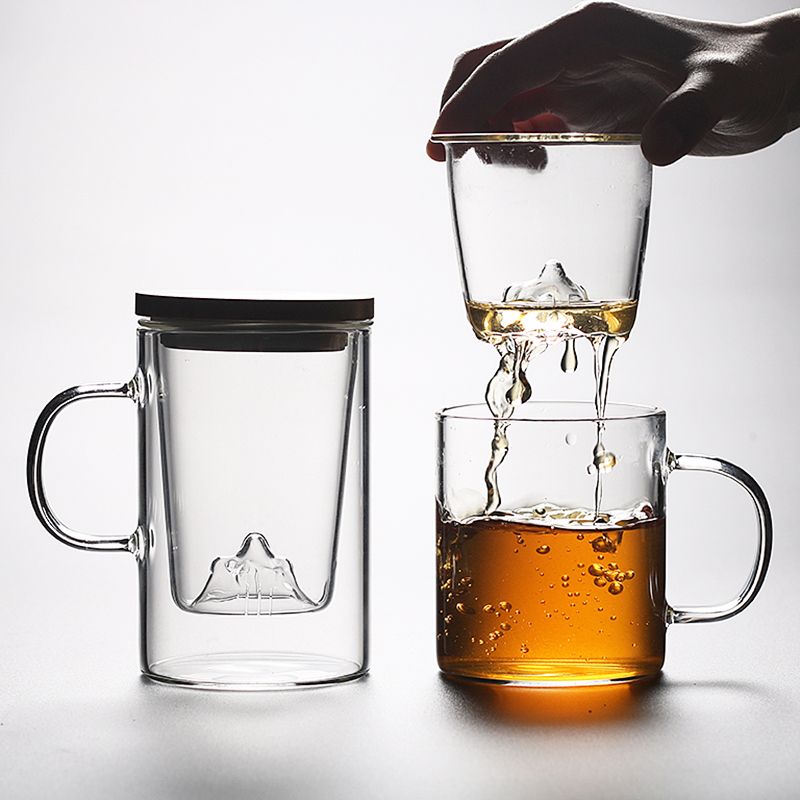 High Borosilicate Glass Japanese Tea Infuser Cup - Handcrafted Elegance