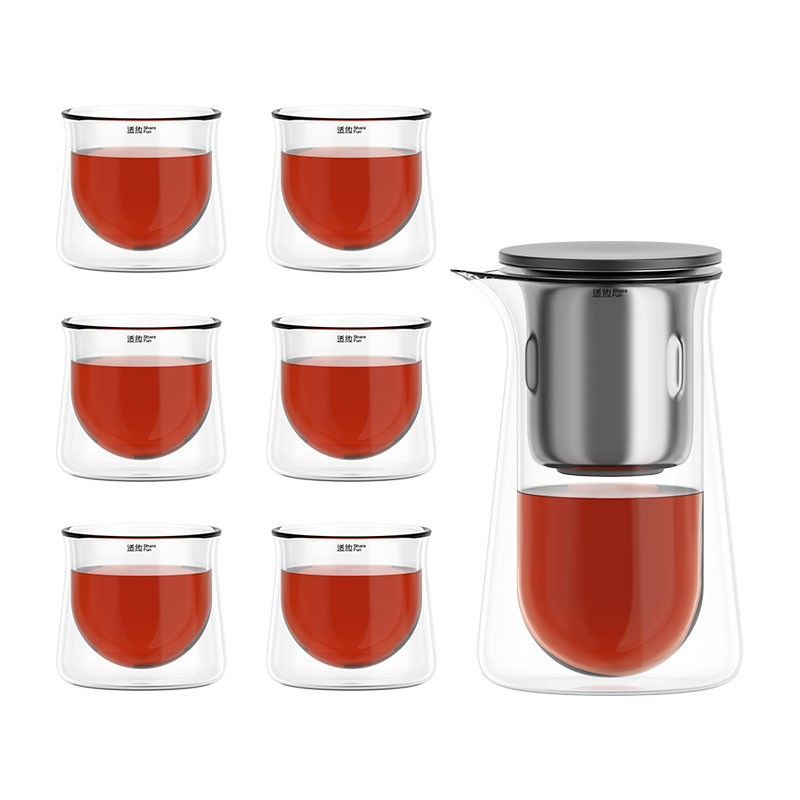 Effortless Tea Brewing with Yumsir Magnetic Glass Teapot Set - Easy Clean & Heat Protection