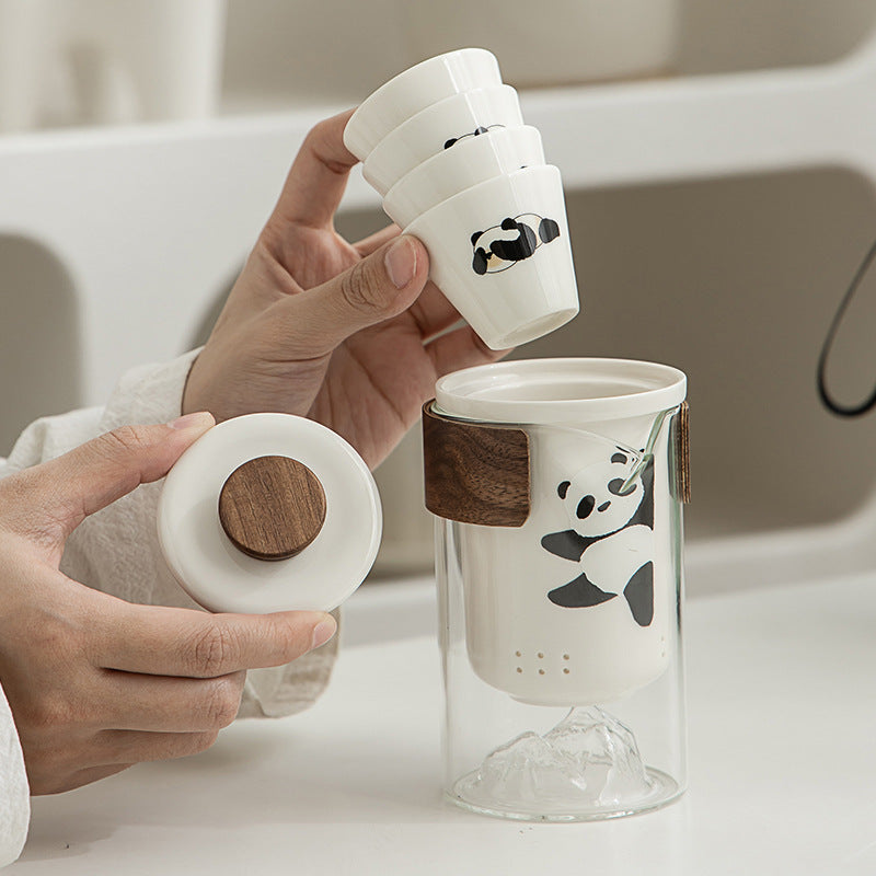 Portable Panda Travel Tea Set - Elegant, Durable, Perfect Gift