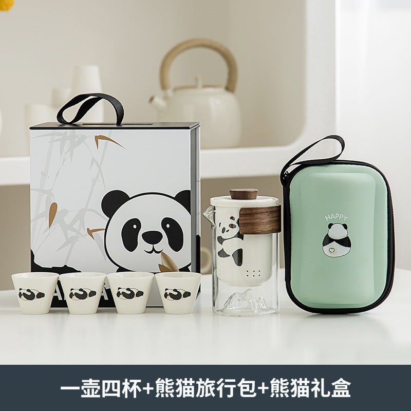 Portable Panda Travel Tea Set - Elegant, Durable, Perfect Gift