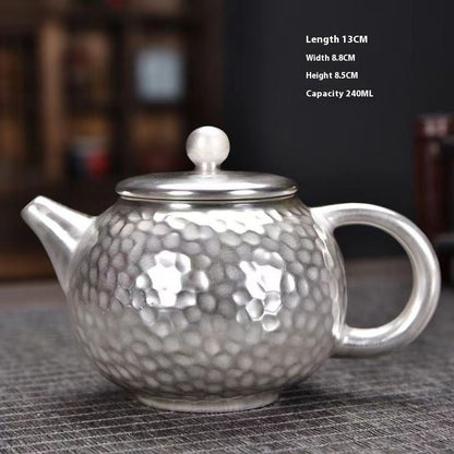 Luxury Electroplated Silver Teapot Set - Premium Ceramic Craftsmanship