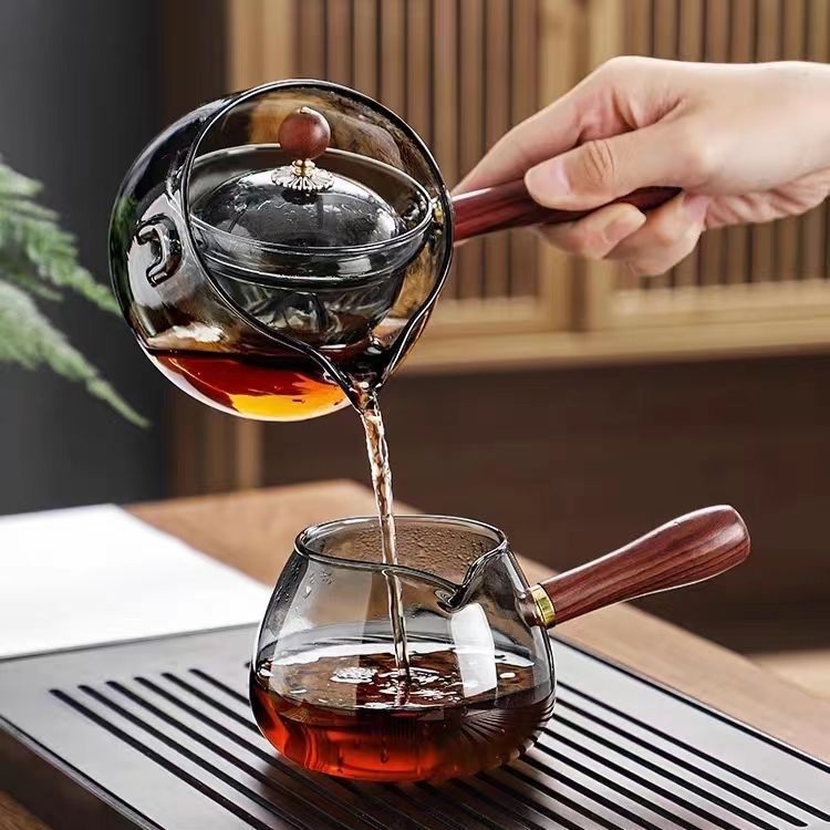 Rotating Tea Set  Borosilicate Glass