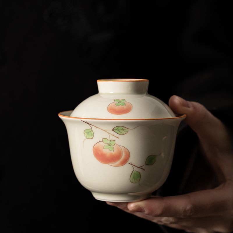 Hand-Painted Vintage Ceramic Tea Bowl Set - Elegant and Unique Design