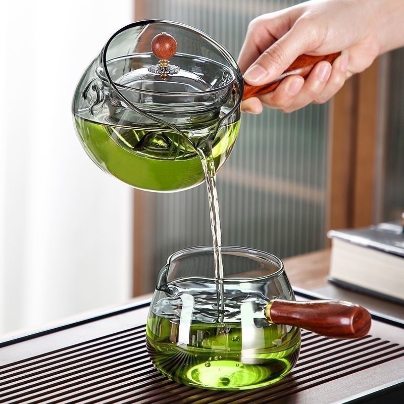 Rotating Tea Set  Borosilicate Glass