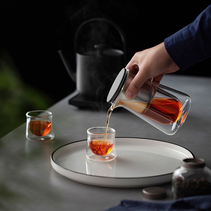 Effortless Tea Brewing with Yumsir Magnetic Glass Teapot Set - Easy Clean & Heat Protection