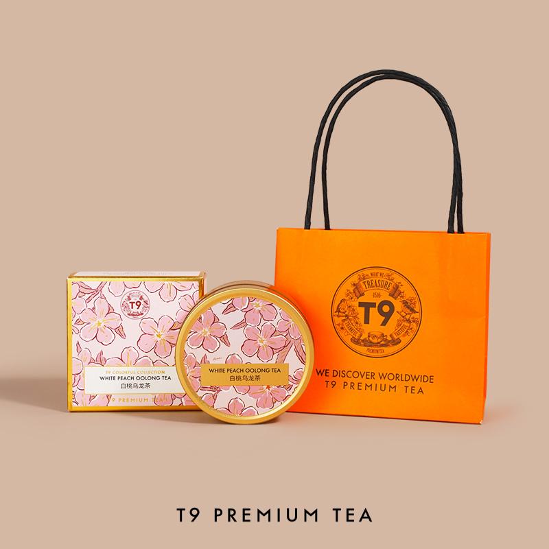 Premium White Peach Oolong Tea - T9 Flower Tea Series, 25g Tin Can