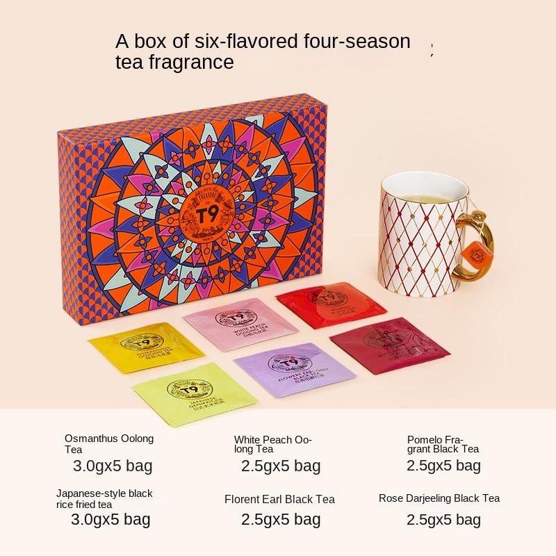 T9 Scented Four Seasons Tea Bag Gift Box – Premium Floral and Fruity Blend