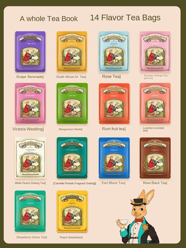 Blanbunny Sonnets Tea Gift Box – 14 Flavor Herbal Tea Bags Collection